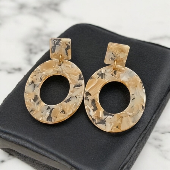 Acrylic Drop Dangle Earrings - Picture 1 of 3